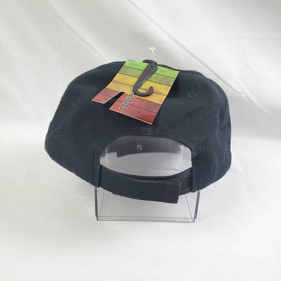 Jamaica Hat Colours of Jamaica Black & Yellow Adjustable Dad Cap NWT - Picture 2 of 5